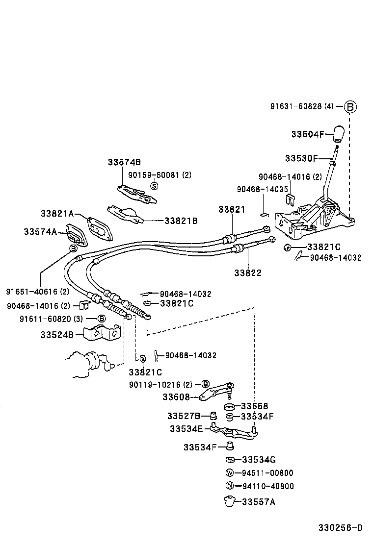 33608-12031 SUPPORT SUB-ASSY, SELECTING BELLCRANK product image