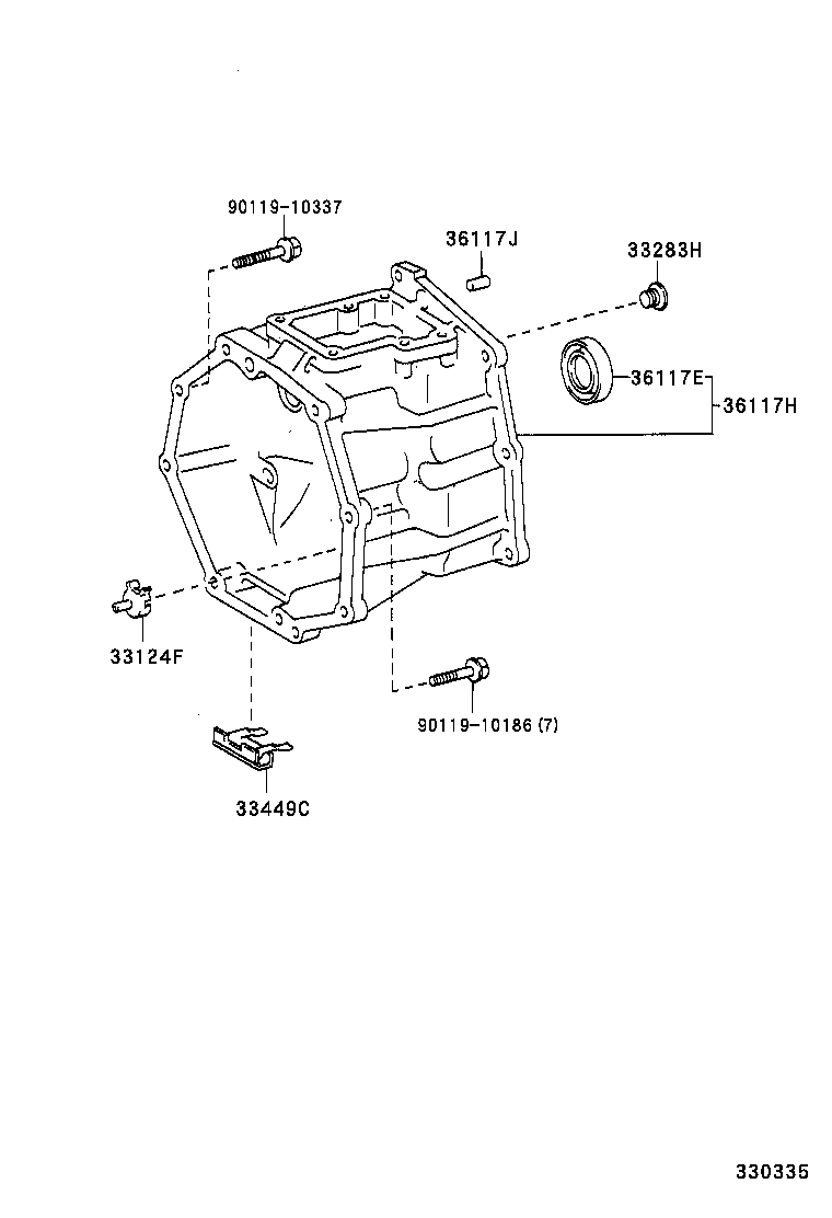 33103-26080 HOUSING SUB-ASSY, EXTENSION(MTM) product image