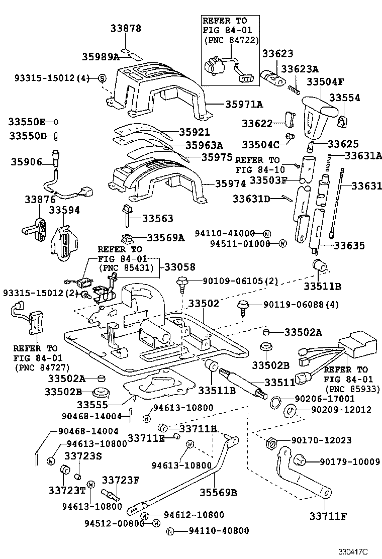 33502-60130 PLATE SUB-ASSY, SHIFT LEVER product image