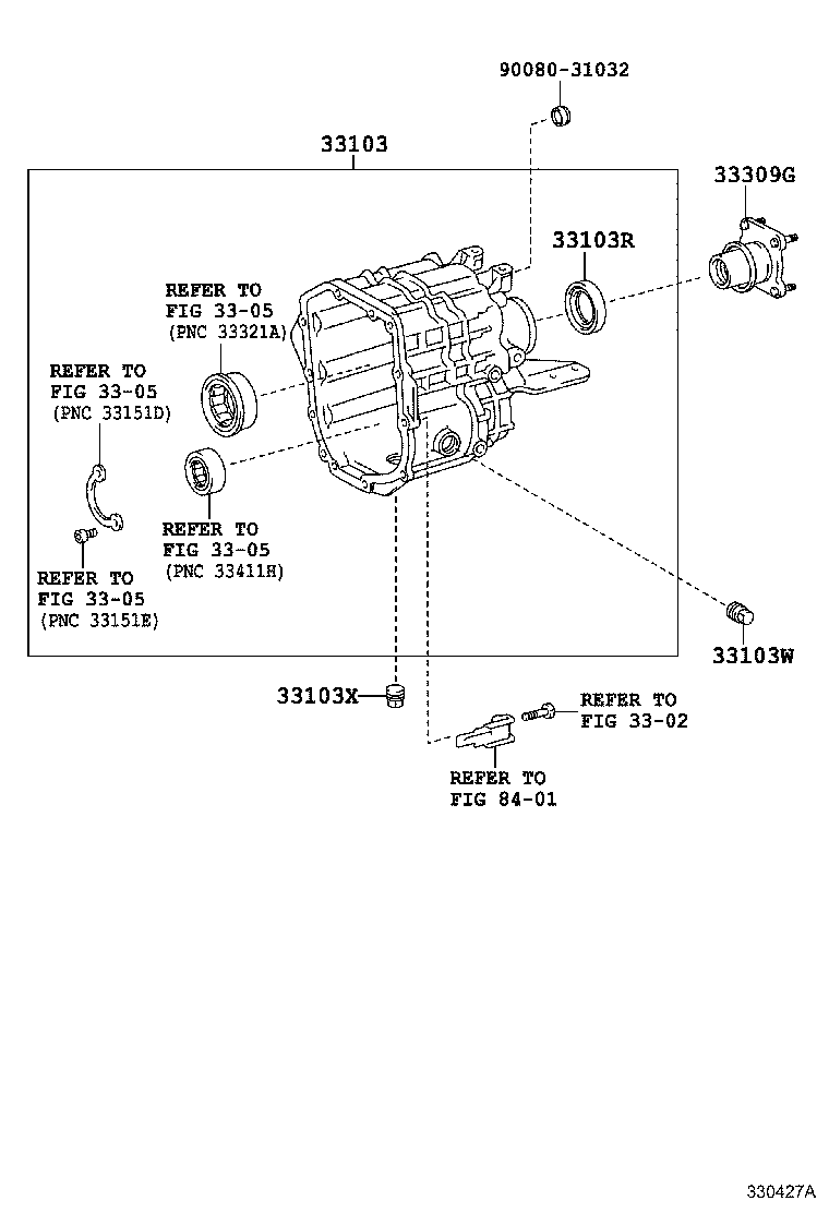 33103-0W041 HOUSING SUB-ASSY, EXTENSION(MTM) product image