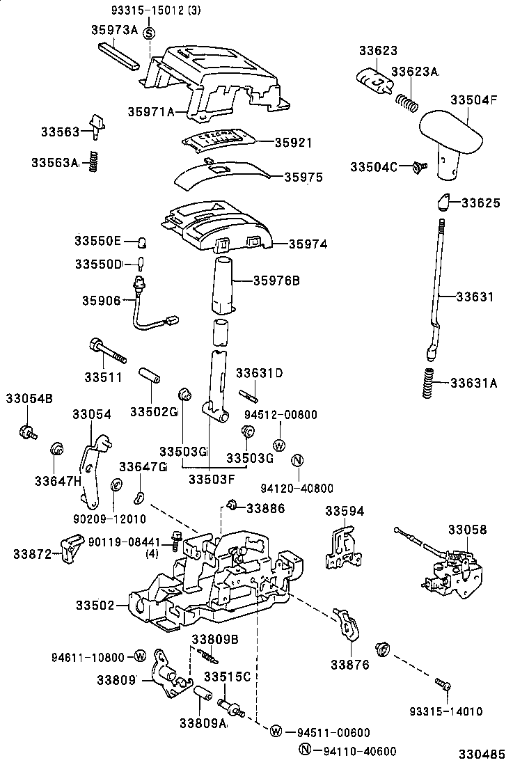 33502-10140 PLATE SUB-ASSY, SHIFT LEVER product image