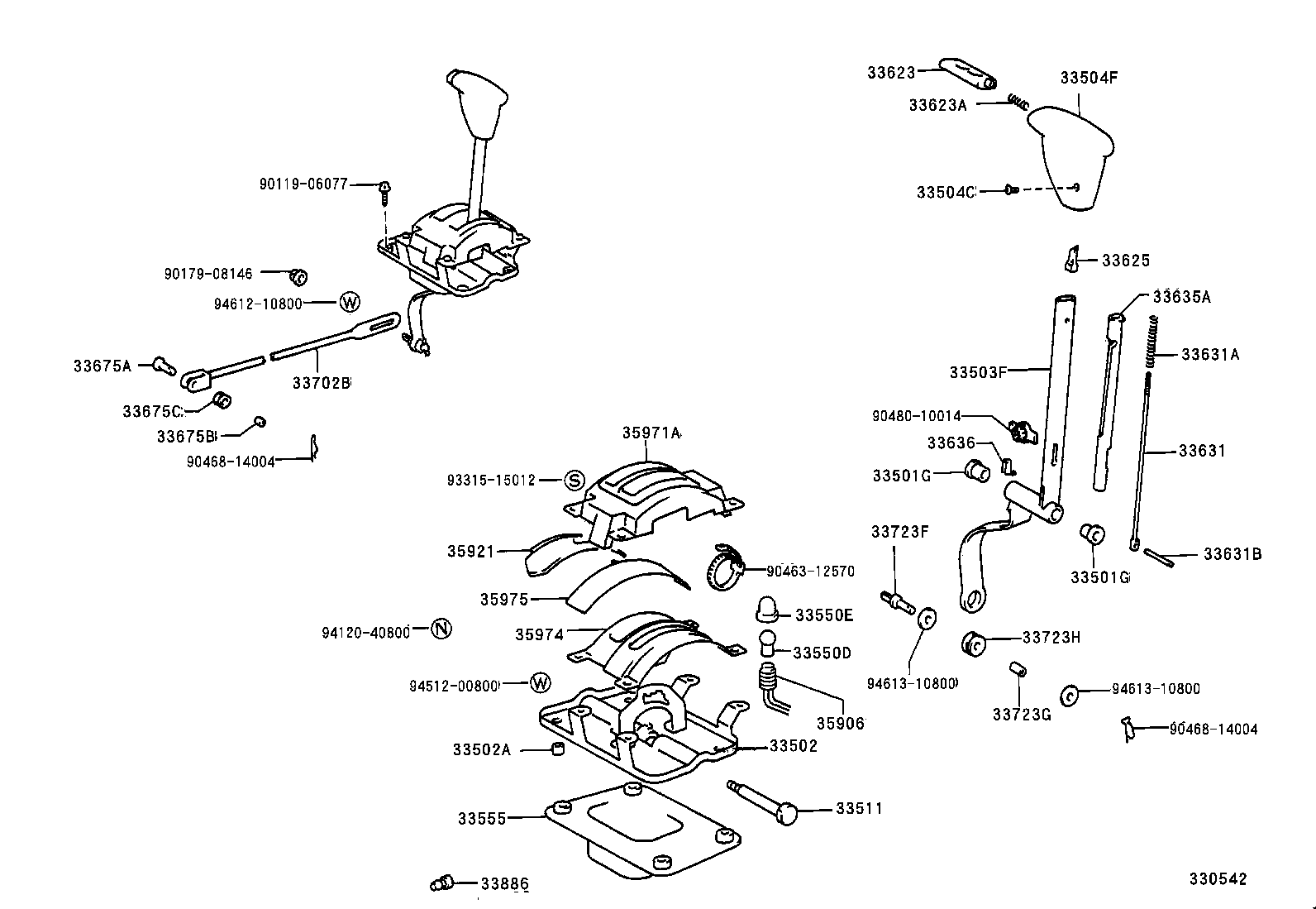 33541-35470 LEVER ASSY, SHIFT (FOR FLOOR SHIFT) product image