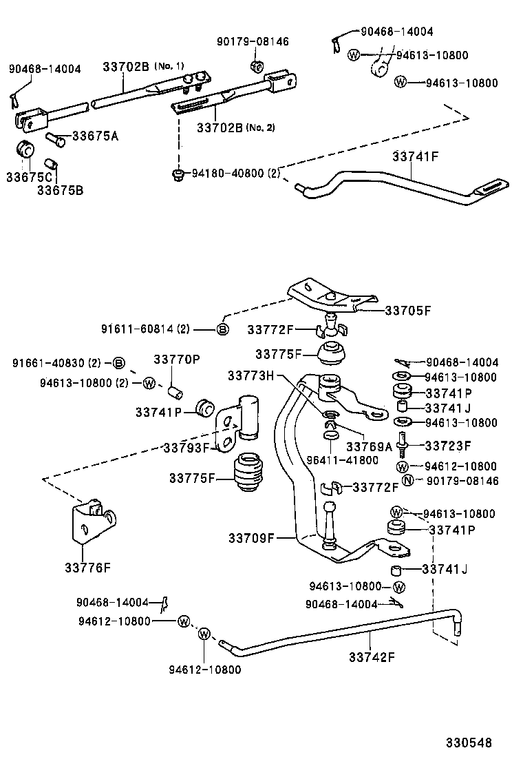 33055-35100 LEVER ASSY, SHIFT (FOR FLOOR SHIFT) product image