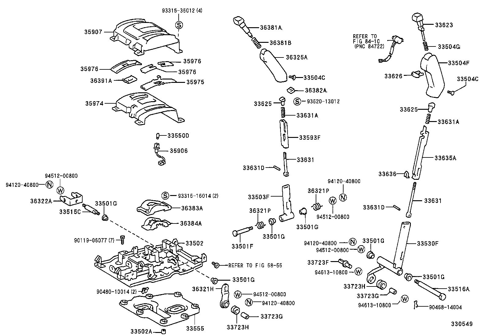 33055-35040 LEVER ASSY, SHIFT (FOR FLOOR SHIFT) product image
