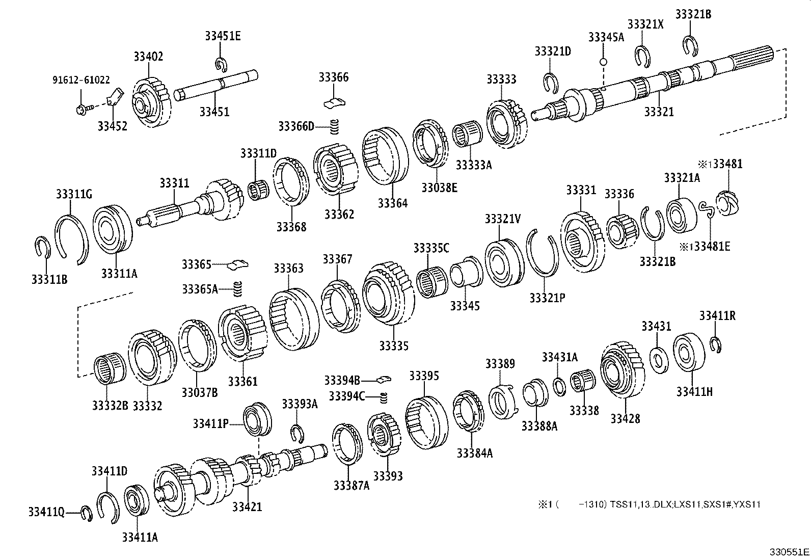 33321-35210 SHAFT, OUTPUT product image