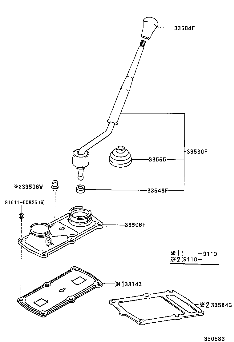 33530-35220 LEVER ASSY, SHIFT (FOR FLOOR SHIFT) product image