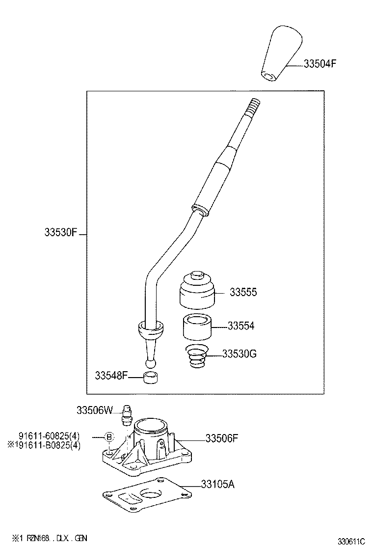 33555-04020 BOOT, SHIFT LEVER product image