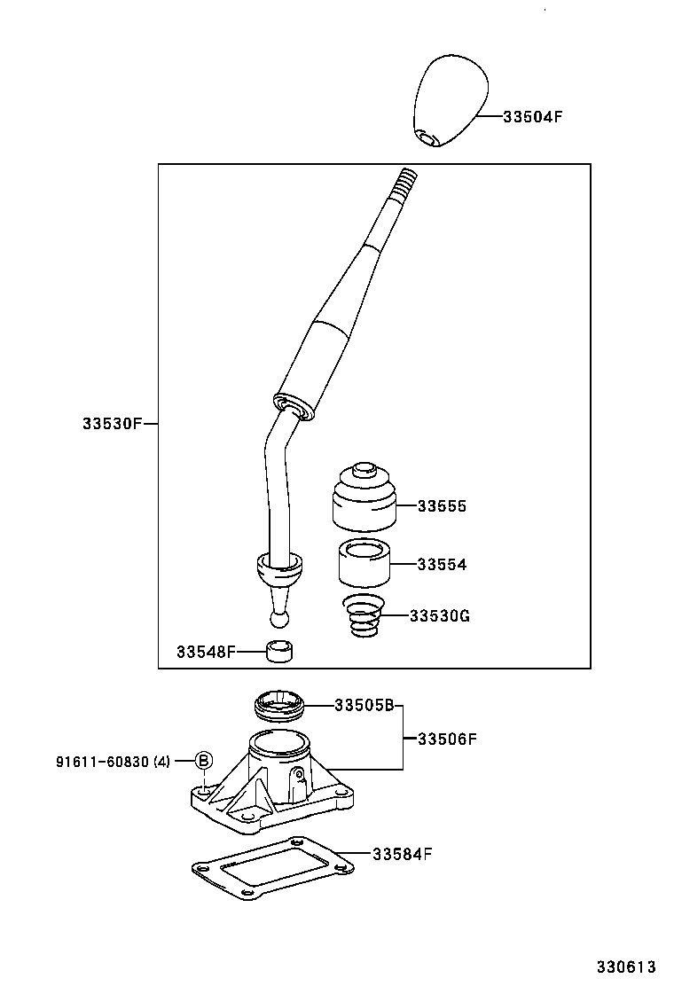 33555-04020 BOOT, SHIFT LEVER product image