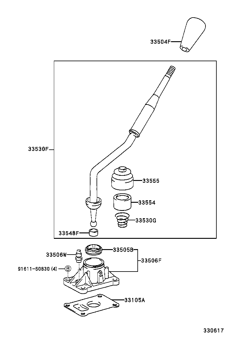 33555-04020 BOOT, SHIFT LEVER product image