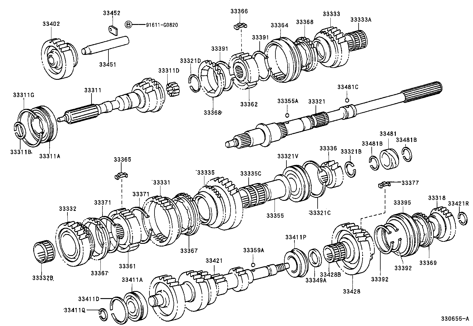 33033-60050 GEAR, 2ND product image