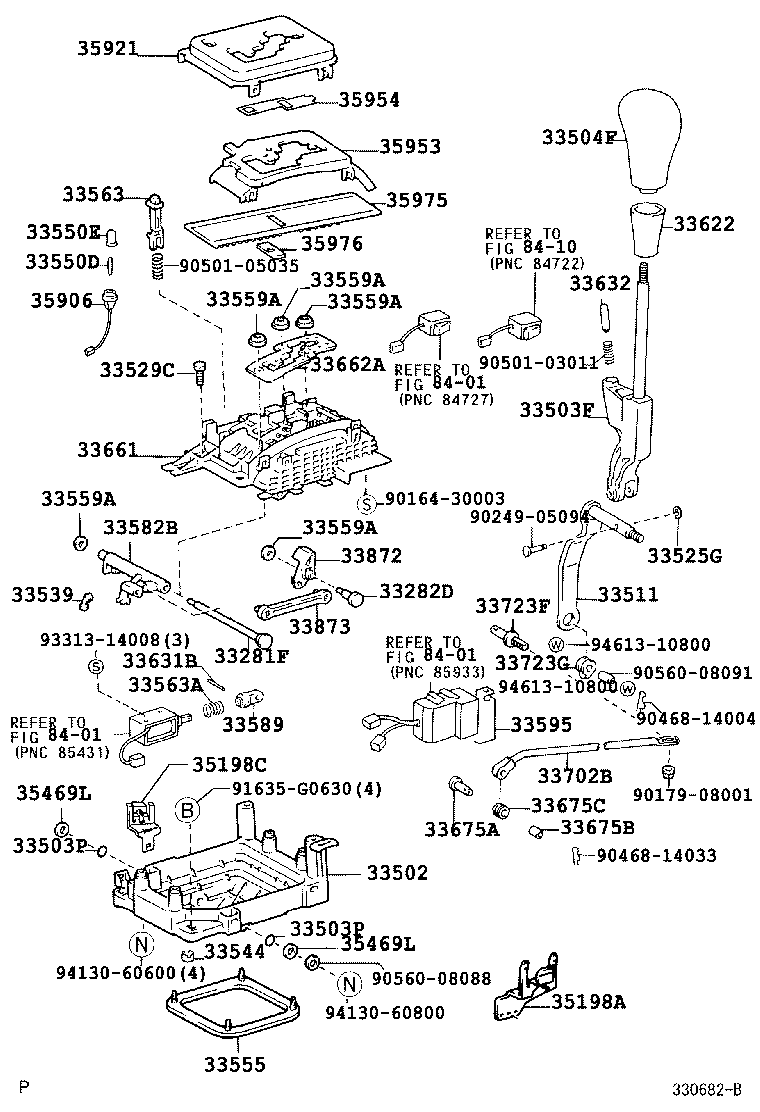 33501-30570 SHAFT SUB-ASSY, CONTROL (FOR FLOOR SHIFT) product image