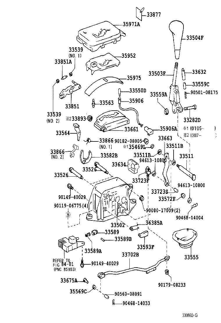 33521-30280 PLATE SUB-ASSY, SHIFT LEVER product image