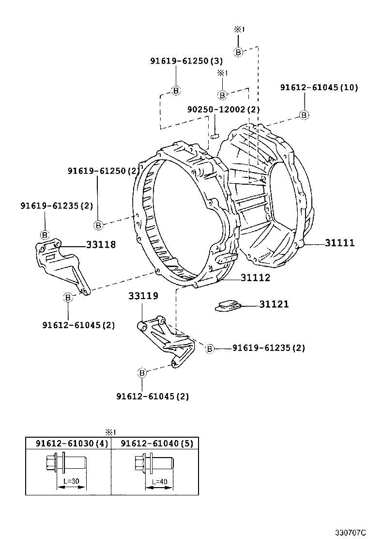 33017-36040 RETAINER, OUTPUT SHAFT REAR BEARING(MTM) product image