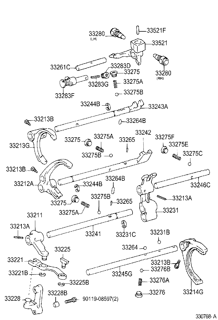 33251-30101 LEVER, SHIFT & SELECT product image