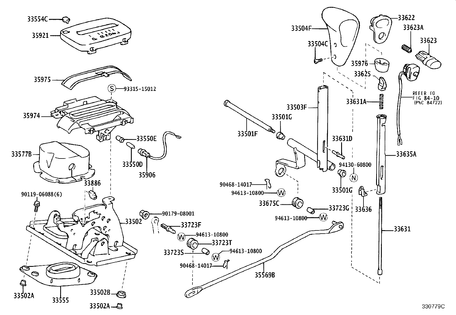 33506-60100 RETAINER SUB-ASSY, CONTROL SHIFT LEVER (FOR FLOOR SHIFT) product image