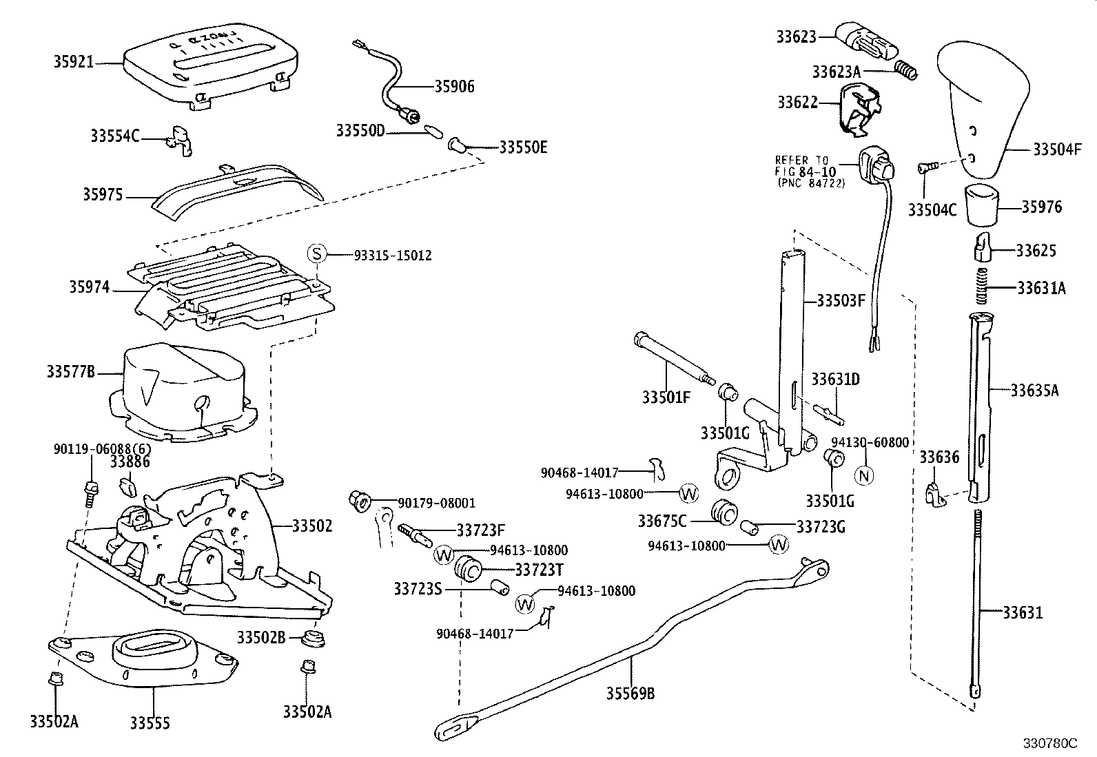 33506-60100 RETAINER SUB-ASSY, CONTROL SHIFT LEVER (FOR FLOOR SHIFT) product image
