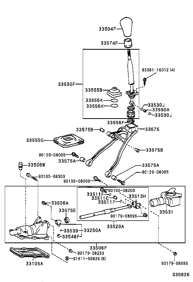 33570-24010 RETAINER SUB-ASSY, CONTROL SHIFT LEVER (FOR FLOOR SHIFT) product image