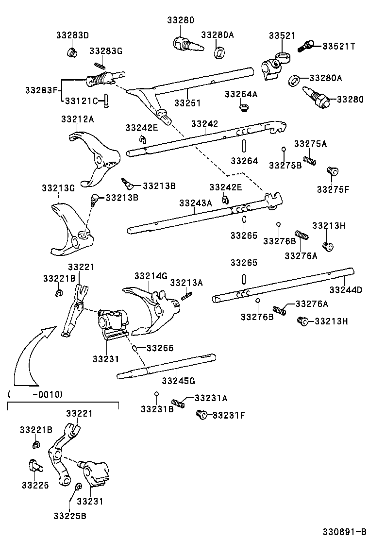 33251-30101 LEVER, SHIFT & SELECT product image
