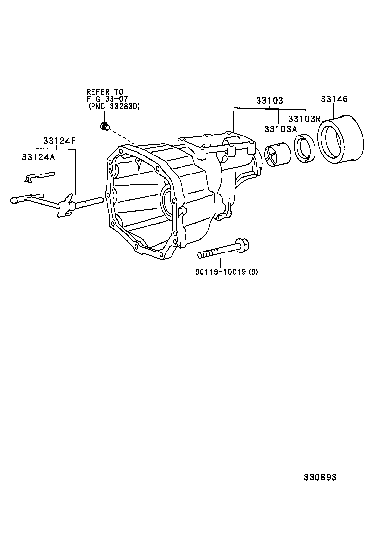 33103-26080 HOUSING SUB-ASSY, EXTENSION(MTM) product image