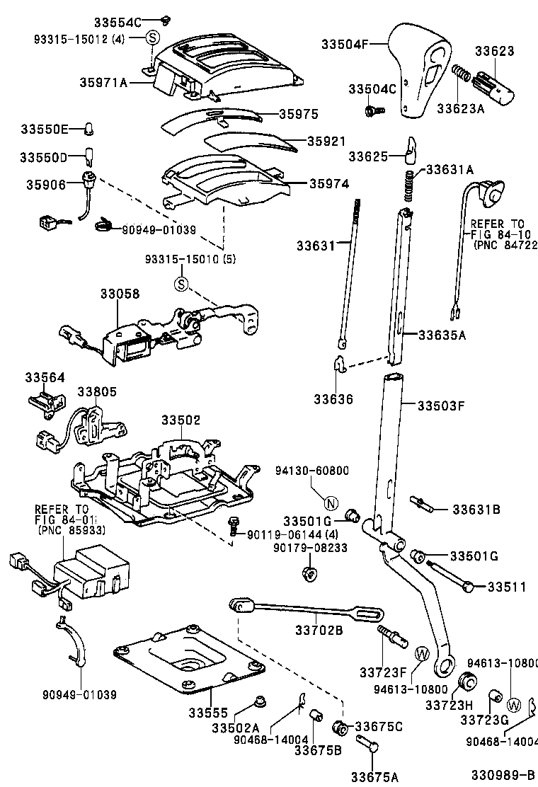33506-0W040 RETAINER SUB-ASSY, CONTROL SHIFT LEVER (FOR FLOOR SHIFT) product image