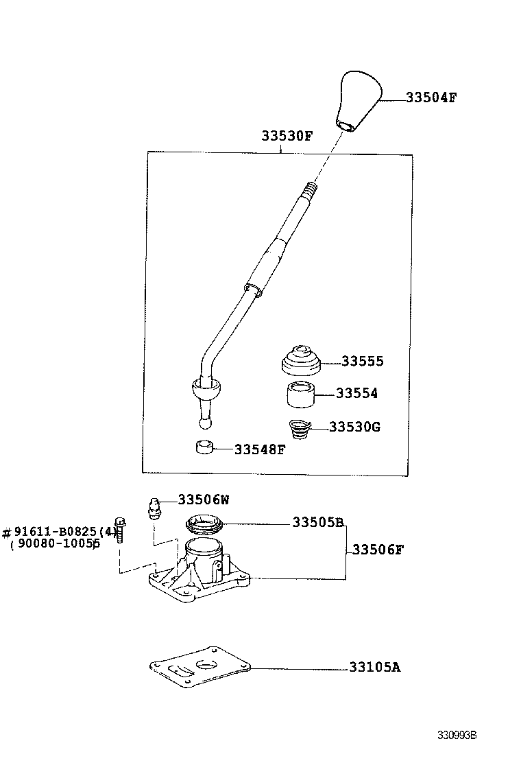 33530-34070 LEVER ASSY, SHIFT (FOR FLOOR SHIFT) product image