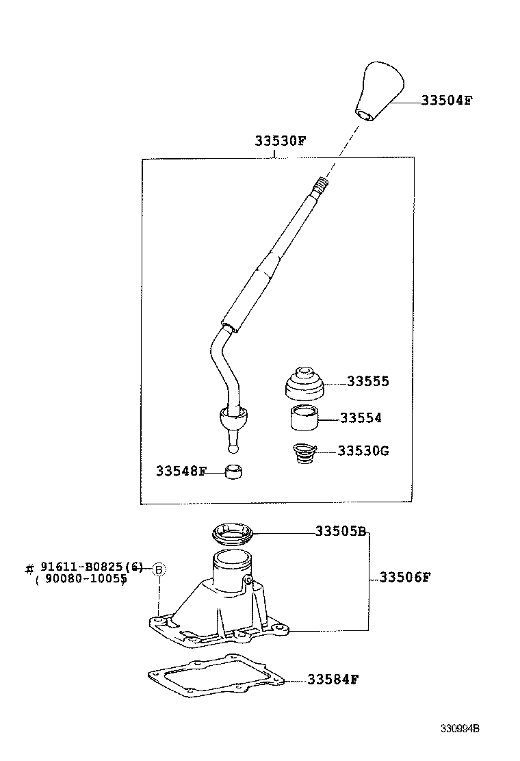 33530-34070 LEVER ASSY, SHIFT (FOR FLOOR SHIFT) product image