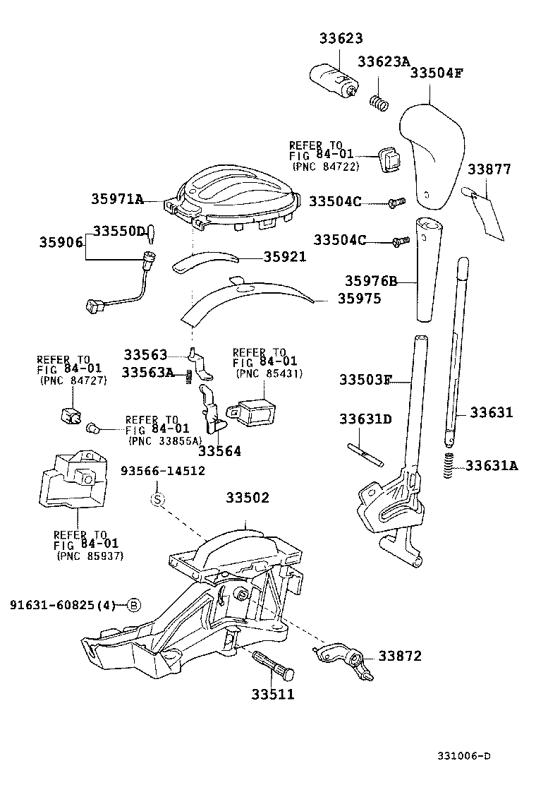 33504-52040 KNOB SUB-ASSY, SHIFT LEVER product image