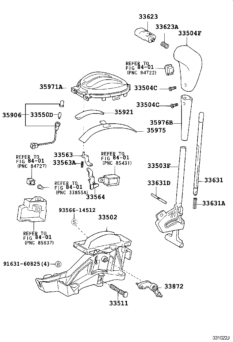 33823-52080 BRACKET, TRANSMISSION CONTROL CABLE, NO.1 product image