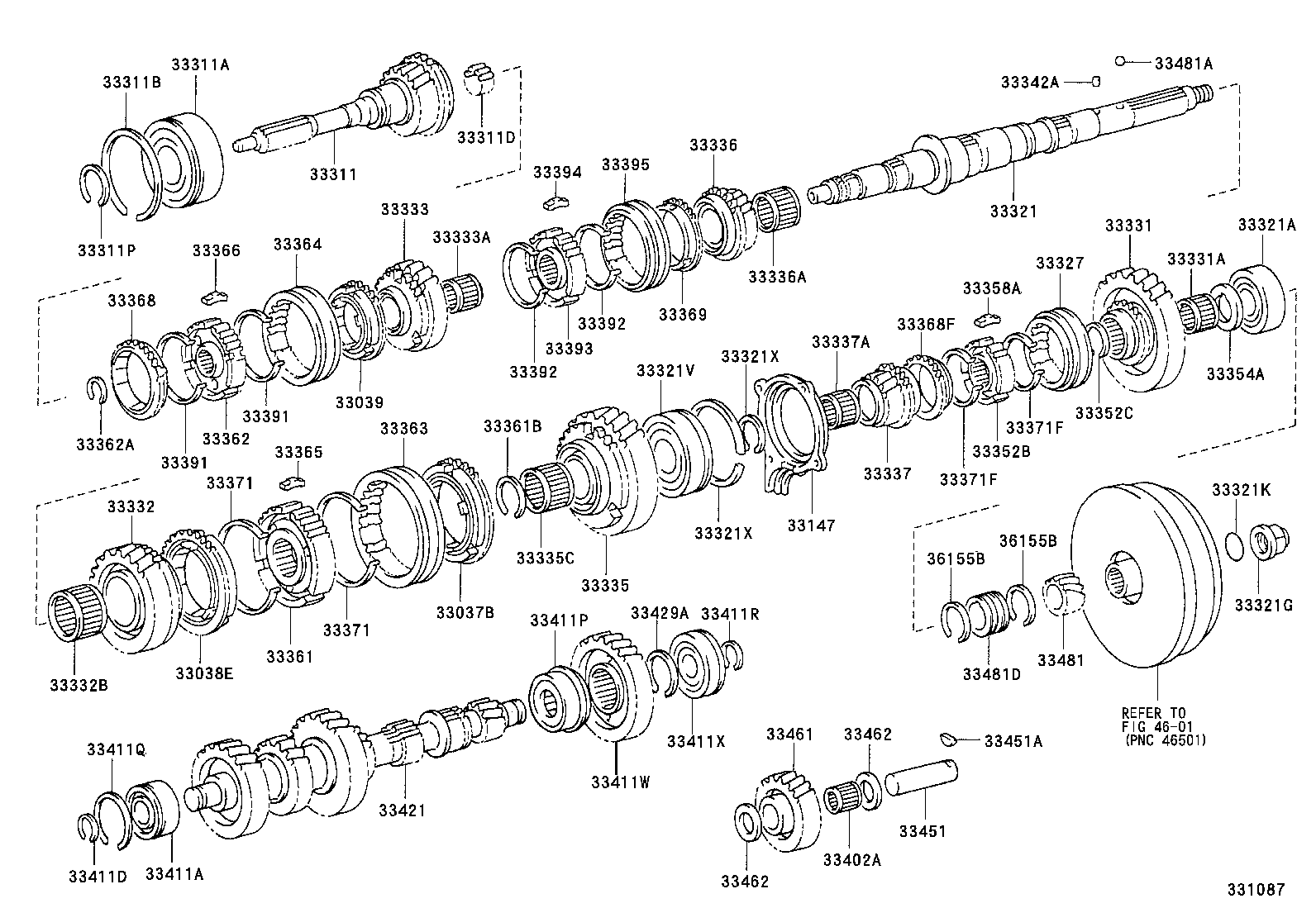 33036-37030 GEAR, 5TH product image