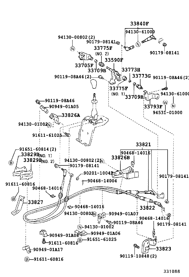33570-37010 RETAINER SUB-ASSY, CONTROL SHIFT LEVER (FOR FLOOR SHIFT) product image