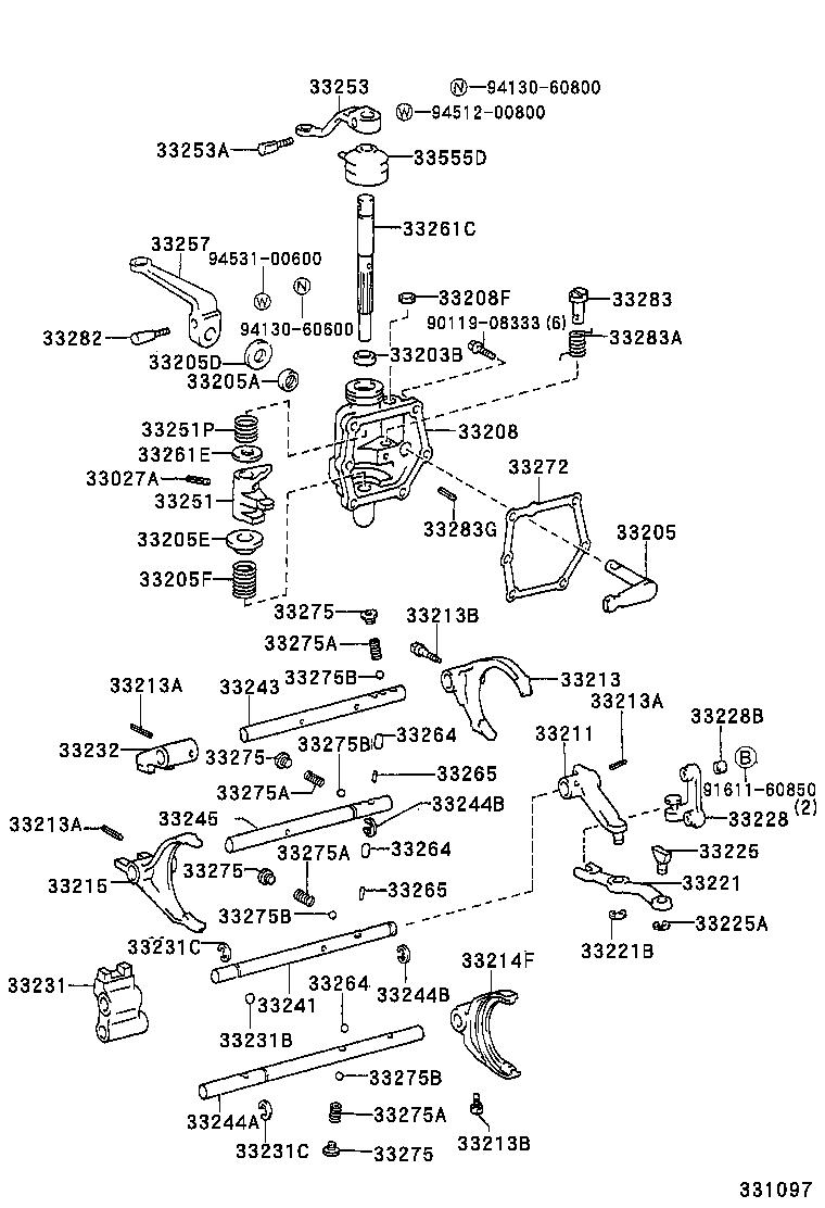 33244-27010 SHAFT, REVERSE SHIFT FORK product image
