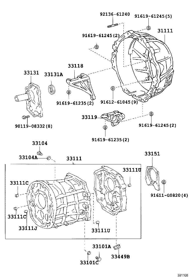 33111-60161 CASE, MANUAL TRANSMISSION product image