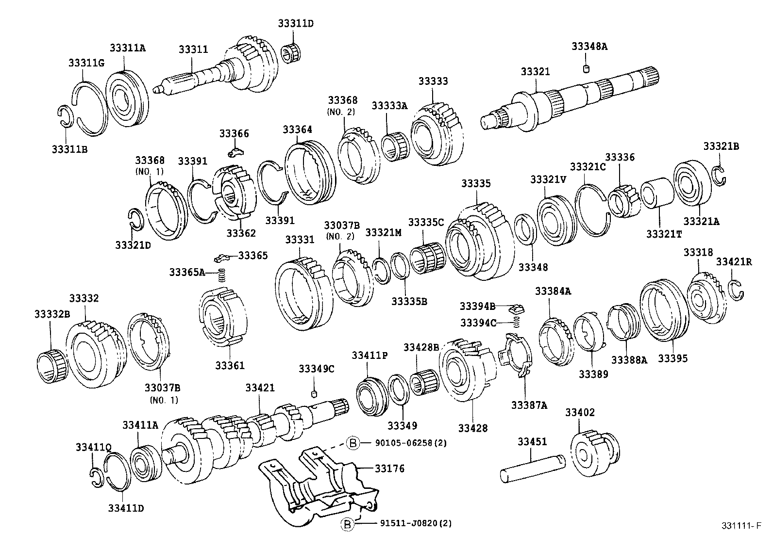33335-60130 GEAR, 1ST product image