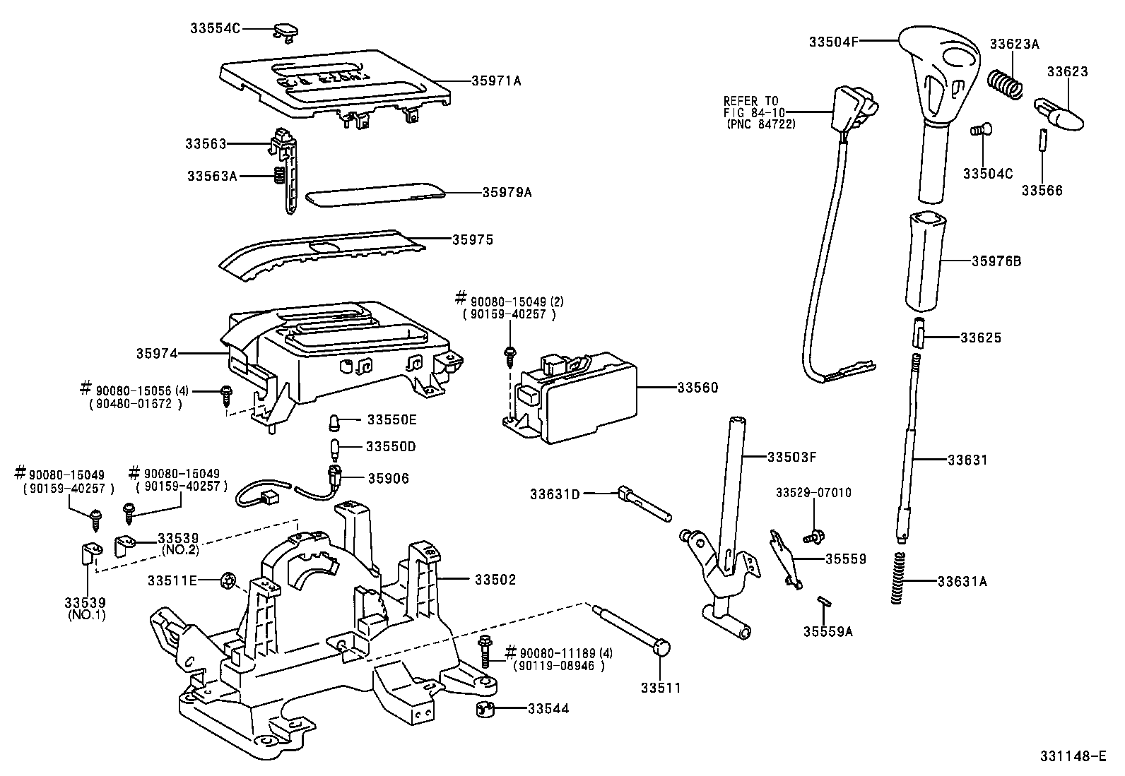 33823-41010 BRACKET, TRANSMISSION CONTROL CABLE, NO.1 product image