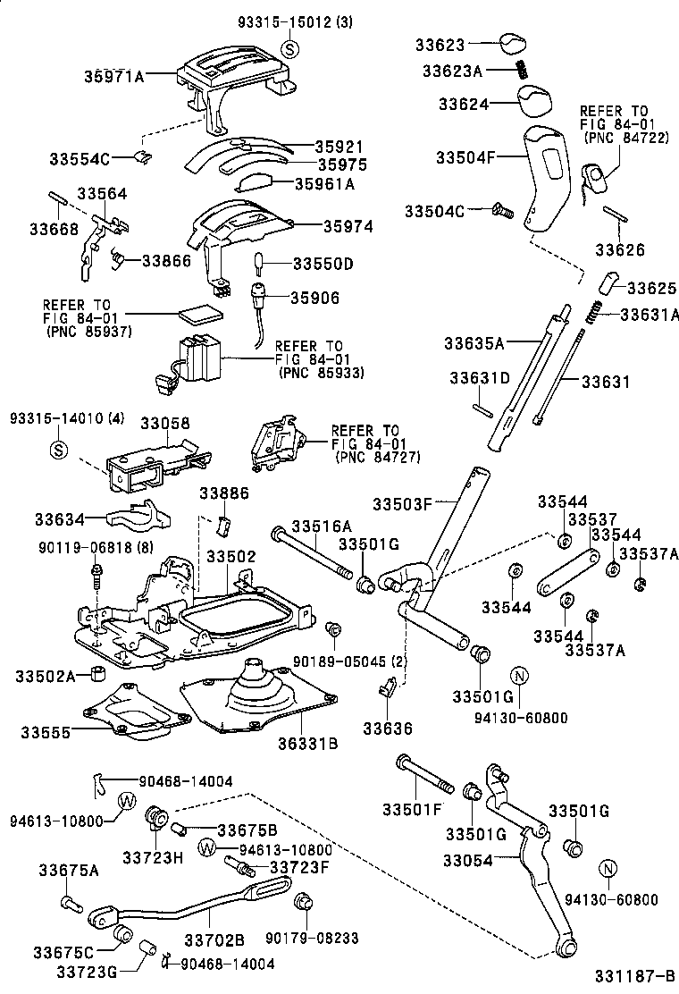 33506-0W040 RETAINER SUB-ASSY, CONTROL SHIFT LEVER (FOR FLOOR SHIFT) product image