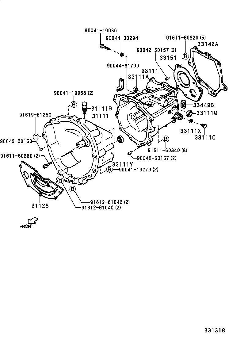 33142-87518 GASKET, EXTENSION HOUSING product image