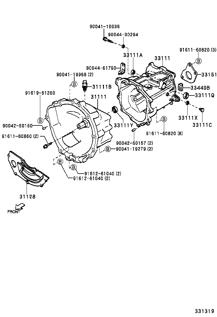 33142-87518 GASKET, EXTENSION HOUSING product image