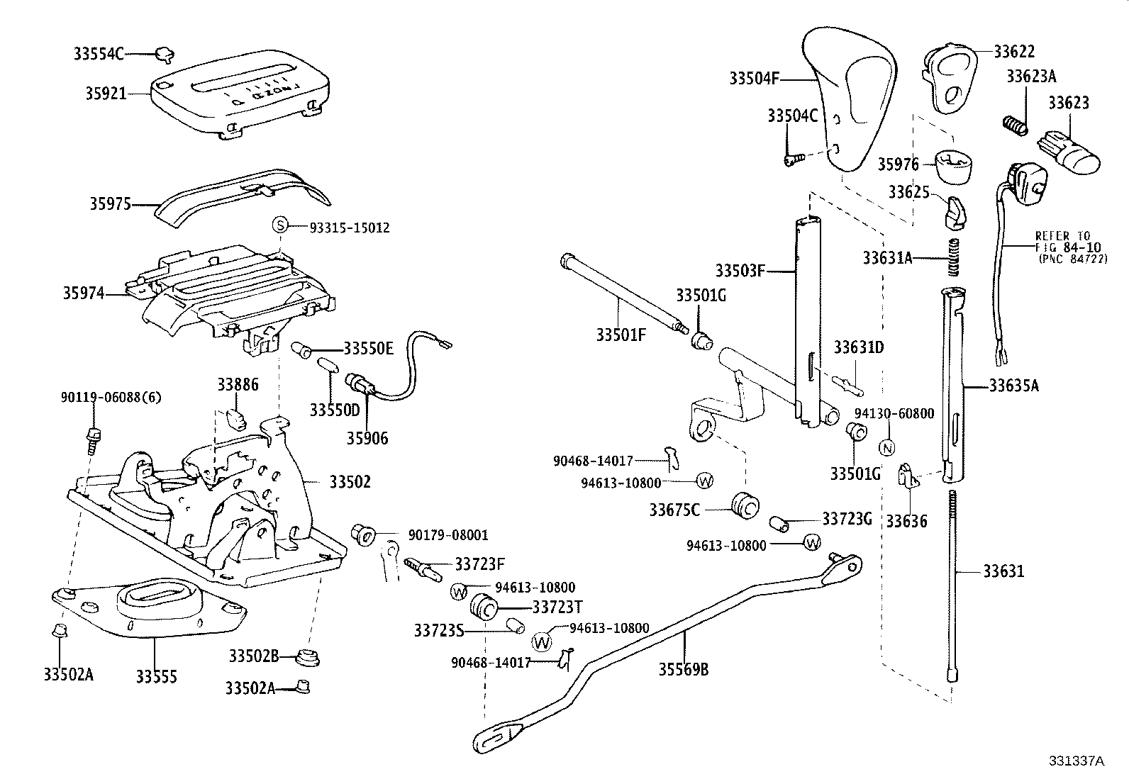 33506-60100 RETAINER SUB-ASSY, CONTROL SHIFT LEVER (FOR FLOOR SHIFT) product image