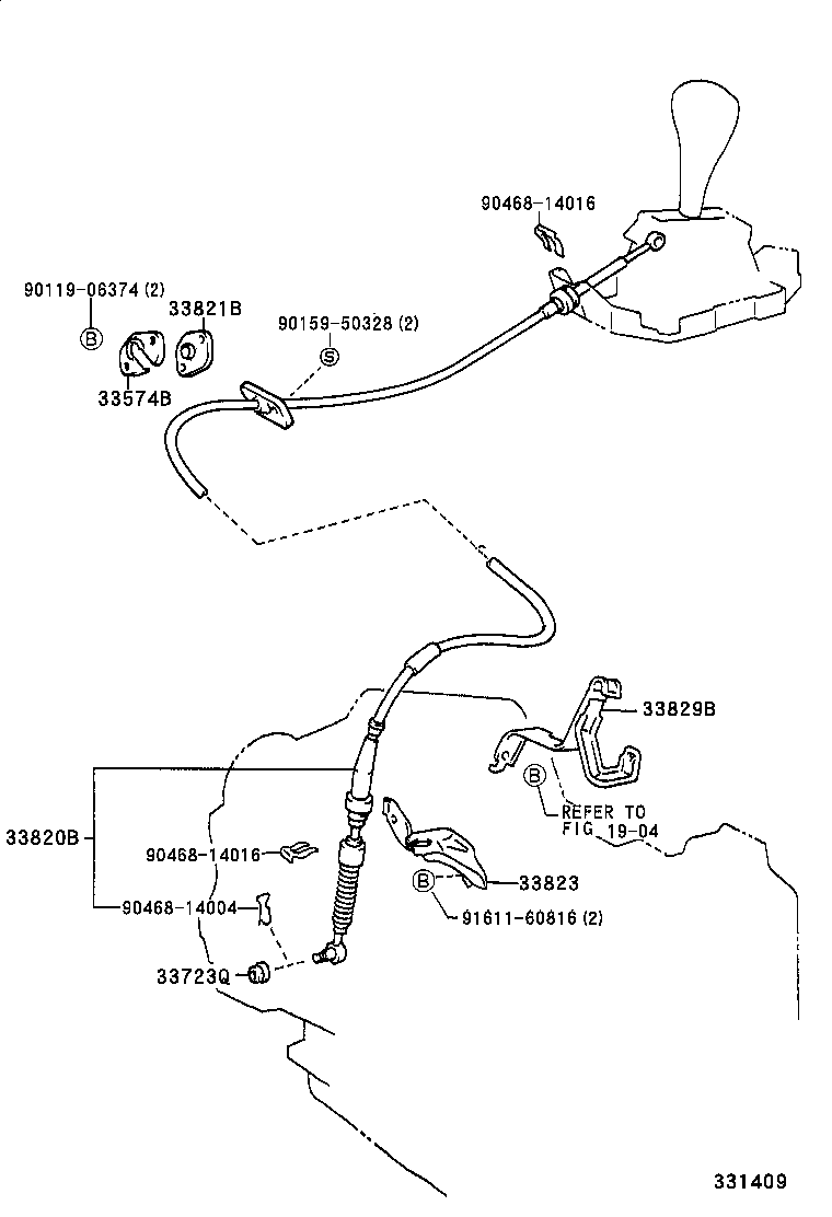 33530-33070 LEVER ASSY, SHIFT (FOR FLOOR SHIFT) product image