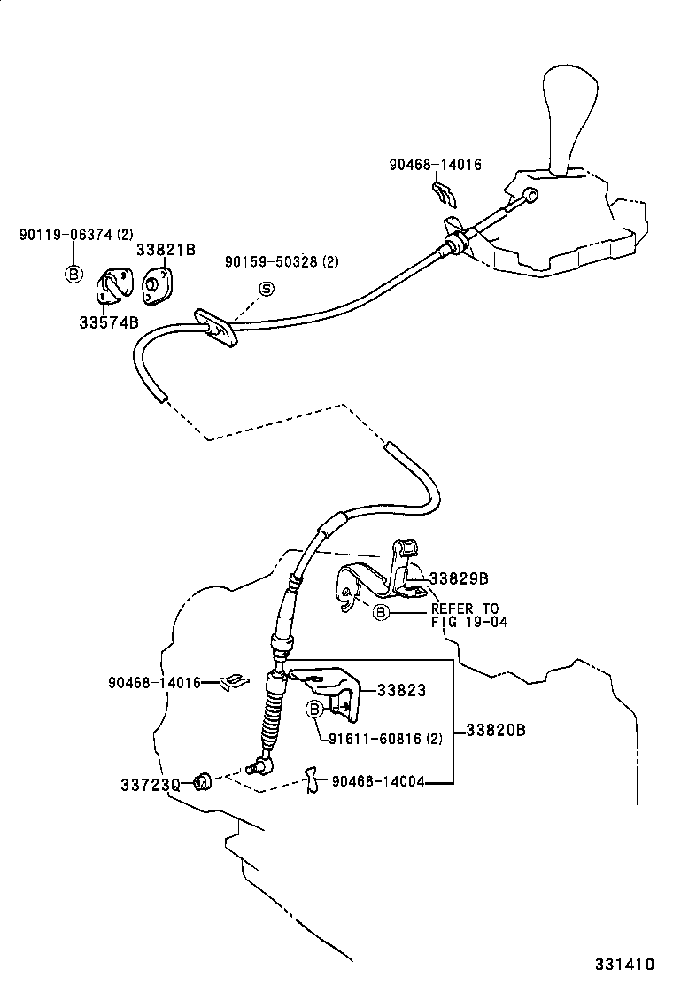 33530-33070 LEVER ASSY, SHIFT (FOR FLOOR SHIFT) product image
