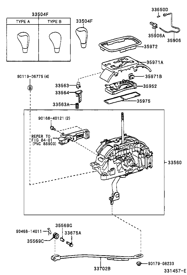 33570-22150 RETAINER SUB-ASSY, CONTROL SHIFT LEVER (FOR FLOOR SHIFT) product image