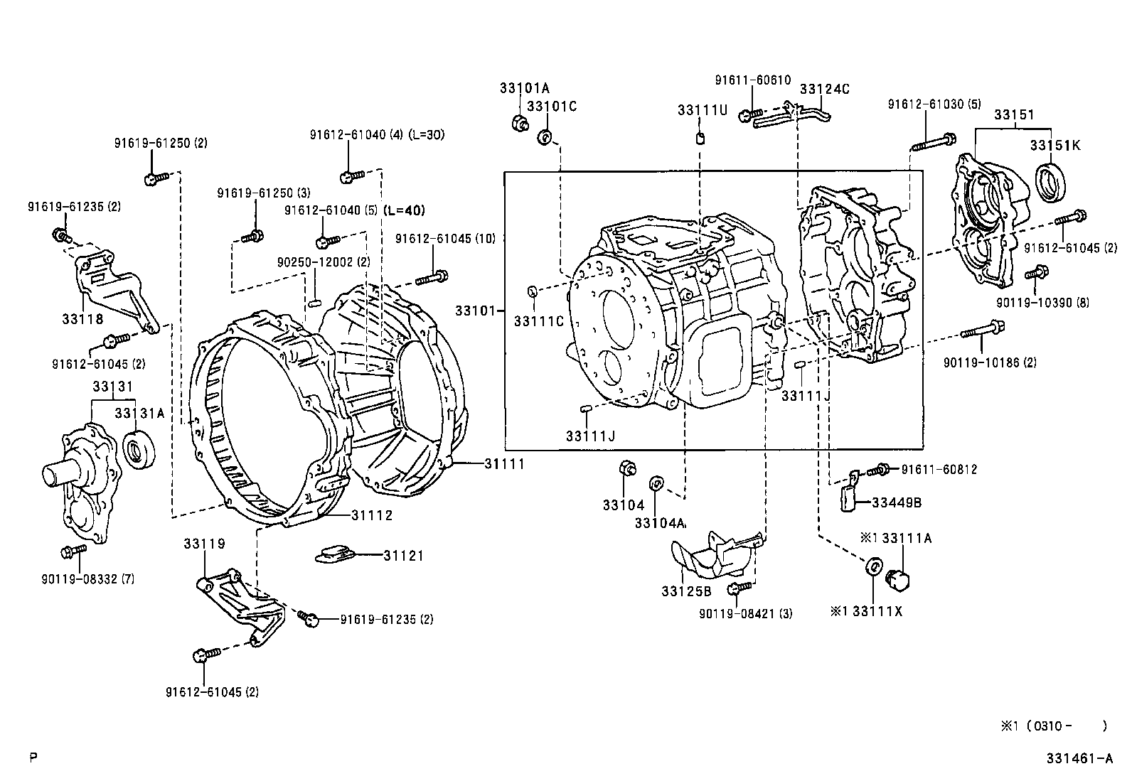 33017-36060 RETAINER, OUTPUT SHAFT REAR BEARING(MTM) product image