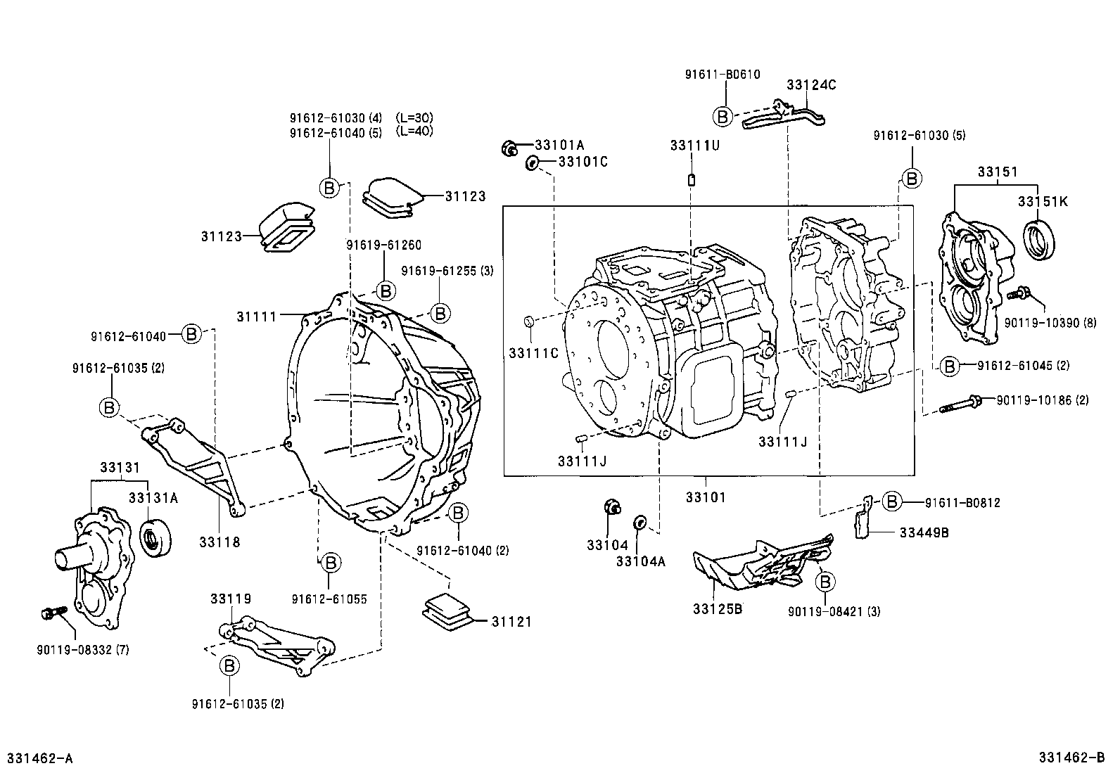 33017-36060 RETAINER, OUTPUT SHAFT REAR BEARING(MTM) product image