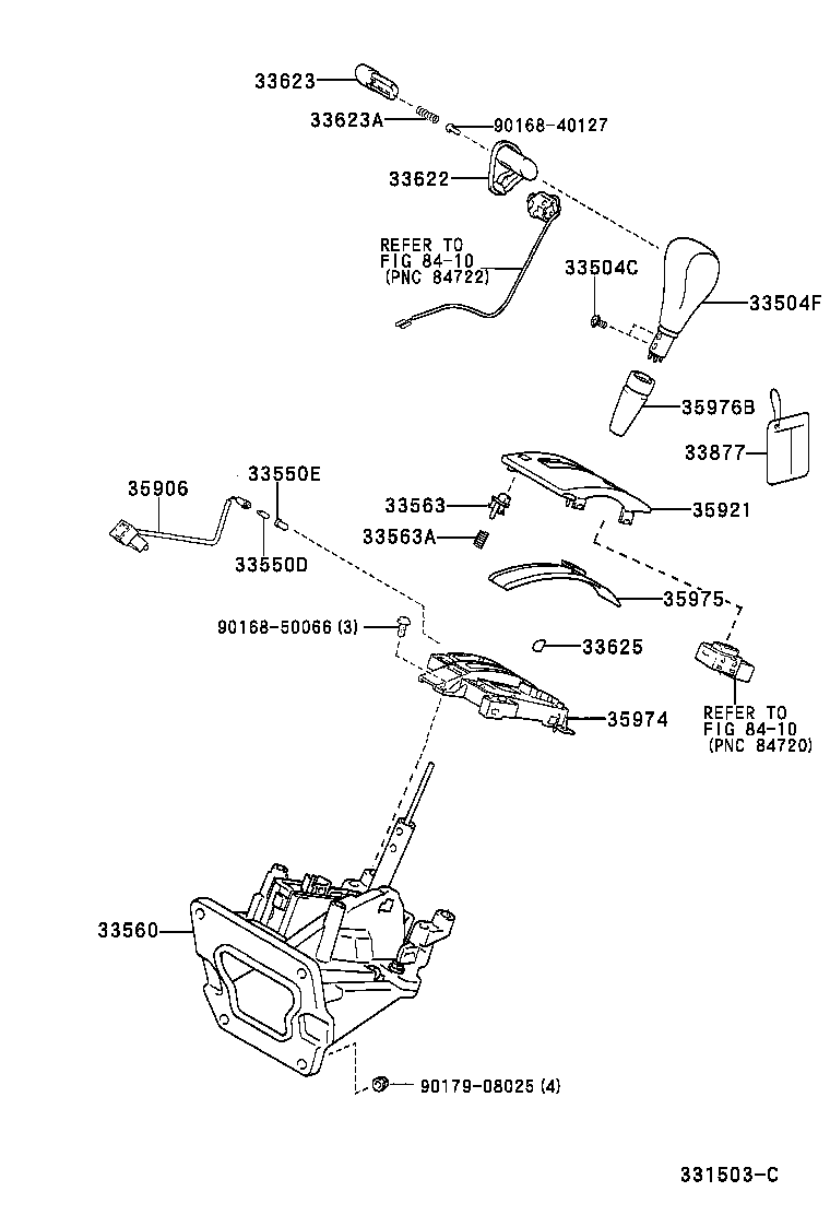 33823-48010 BRACKET, TRANSMISSION CONTROL CABLE, NO.1 product image