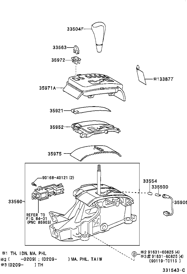 33530-12780 LEVER ASSY, SHIFT (FOR FLOOR SHIFT) product image
