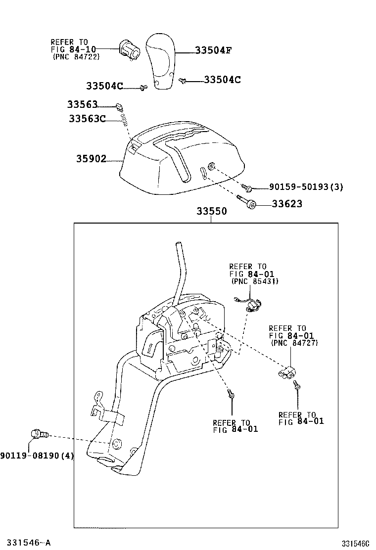 33804-25010 BRACKET, TRANSMISSION CONTROL CABLE, NO.1 product image
