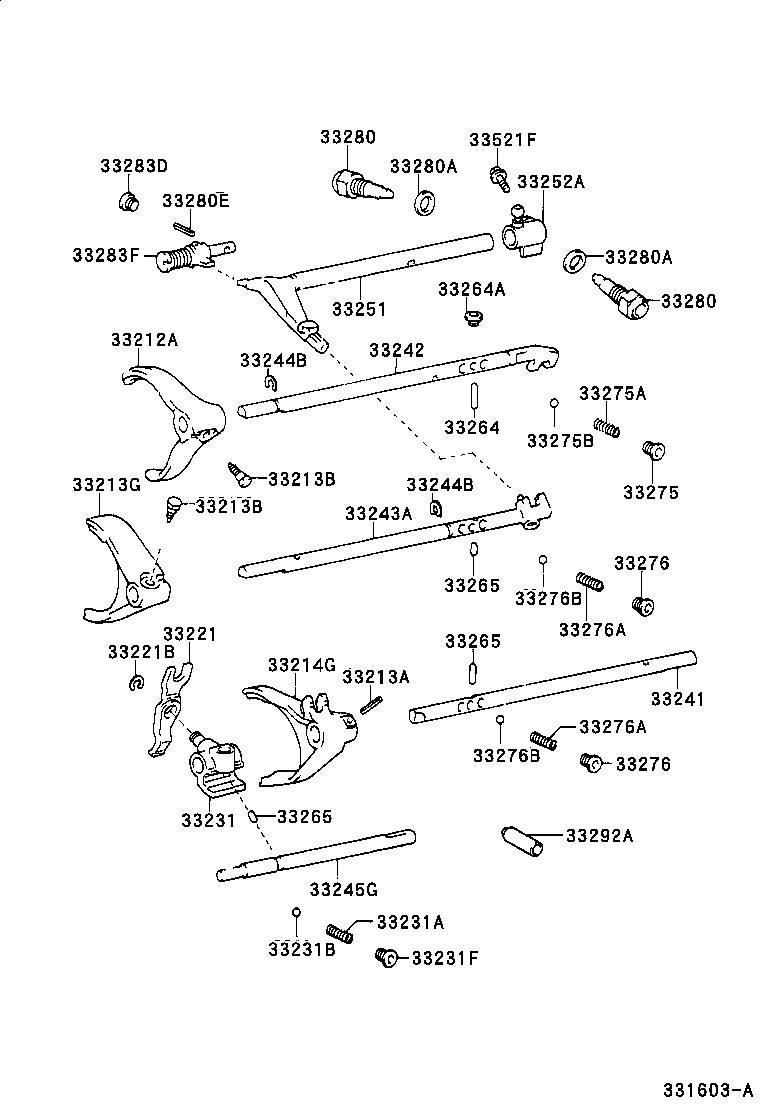 33252-53010 LEVER, SHIFT, INNER NO.2 product image