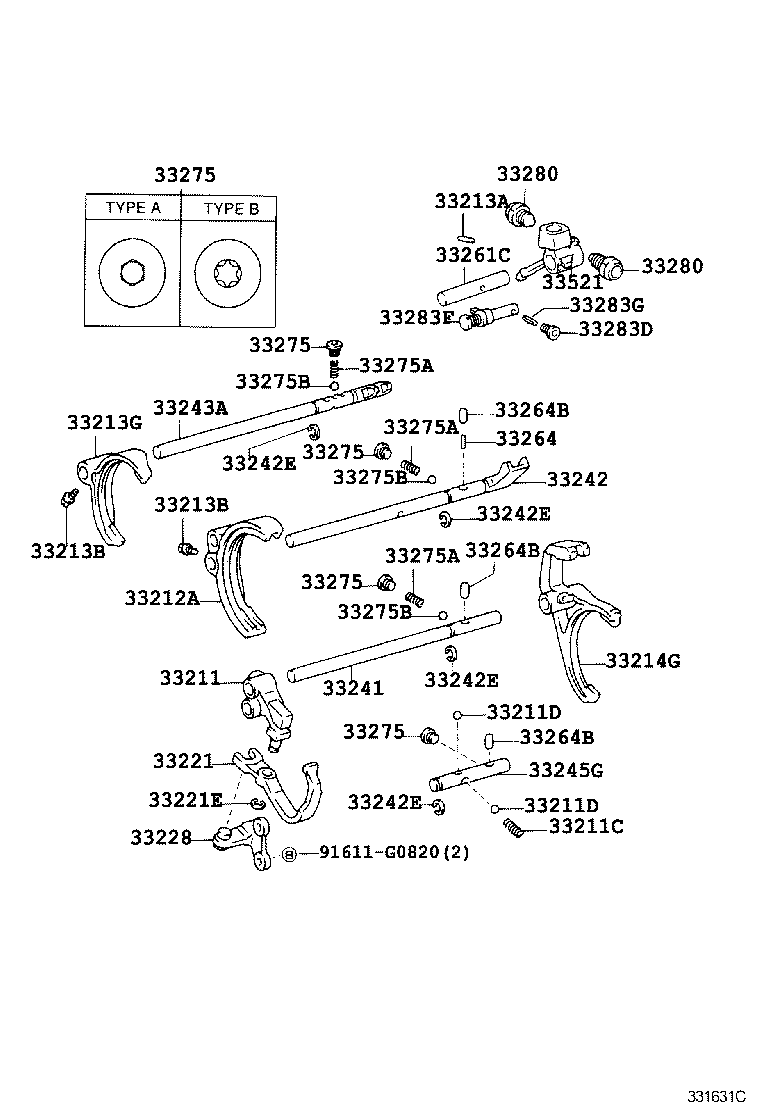 33230-35011 FORK, GEAR SHIFT, NO.3 product image