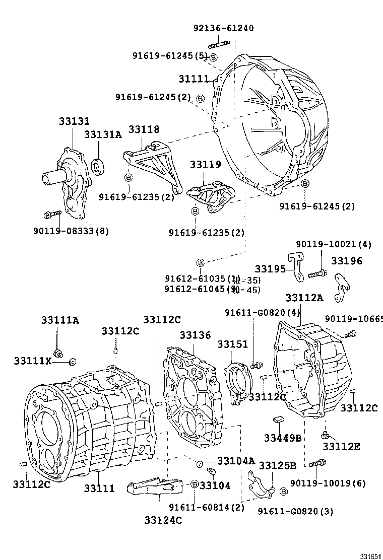 33111-60161 CASE, MANUAL TRANSMISSION product image