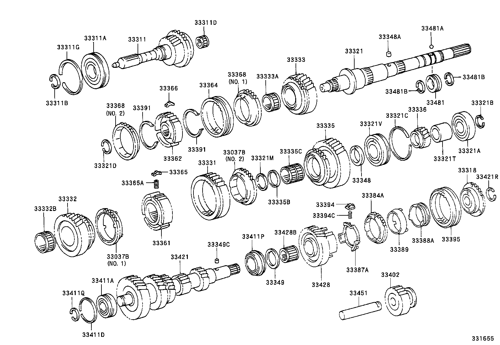 33032-60110 GEAR, 1ST product image